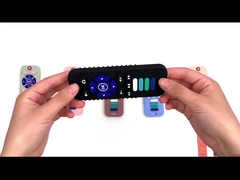 টিভি রিমোট আকৃতির শিশুর সিলিকন পণ্য টিথার টয় শিশুদের জন্য 3+ মাস