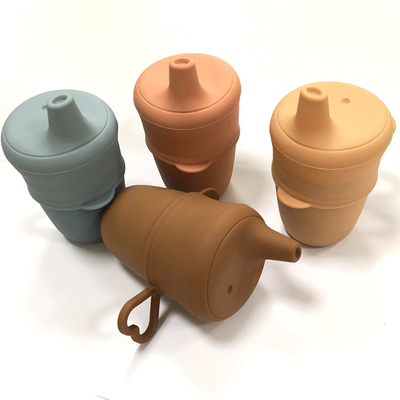 অবিচ্ছেদ্য BPA Phthalate বিনামূল্যে Sippy কাপ শিশুর সিলিকন Sippy কাপ ঢাকনা