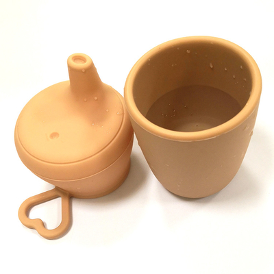 অবিচ্ছেদ্য BPA Phthalate বিনামূল্যে Sippy কাপ শিশুর সিলিকন Sippy কাপ ঢাকনা