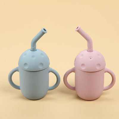 নন স্লিপ হ্যান্ডেল সিলিকন ট্রেনিং কাপ টডলার ট্রেনিং ছেলে মেয়েদের জন্য